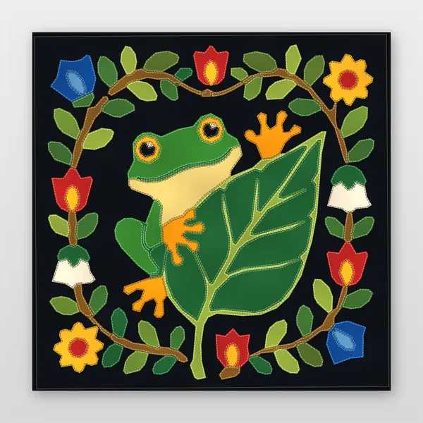 Frog quilt pattern