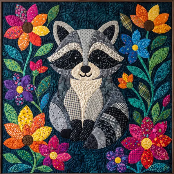 Raccoon quilt pattern